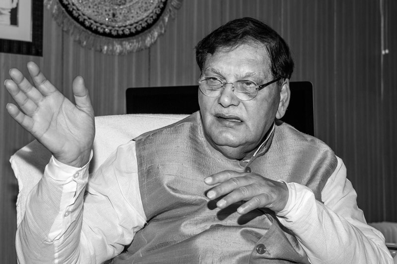 Dr Bindeshwar Pathak descibing his efforts in relation to water